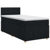 vidaXL Lit boxspring avec matelas Noir 100 x 200 cm Tissu