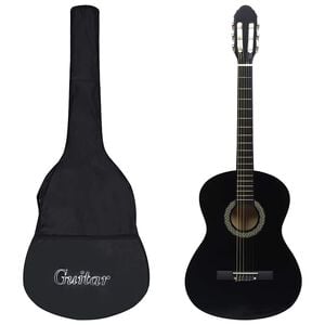 vidaXL Guitare classique avec sac pour d&eacute;butants Noir 4/4 39