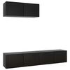 vidaXL Meubles TV 3 pcs Noir Bois d'ing&eacute;nierie