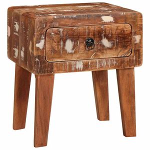 vidaXL Table d'appoint Marron 40 x 32 x 46 cm Bois Recycl&eacute; Solide