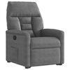 vidaXL Fauteuil inclinable gris fonc&eacute; tissu microfibre