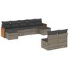 vidaXL Salon de jardin 9 pcs avec coussins gris r&eacute;sine tress&eacute;e