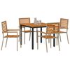 vidaXL Ensemble de salle &agrave; manger pour jardin 5 pcs Beige