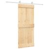 vidaXL Porte coulissante et kit de quincaillerie 85x210 cm pin massif