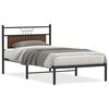 vidaXL Cadre de lit sans matelas ch&ecirc;ne marron 107x203 cm