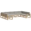 vidaXL Ensemble de canap&eacute;s d'ext&eacute;rieur 9 pc Blanc et gris clair