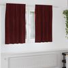 vidaXL Rideaux occultants 2 pcs Bordeaux 140 x 140 cm Velours