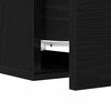 vidaXL Cabinet de chevet 2 pcs Ch&ecirc;ne noir 35 x 35 x 20 cm