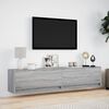 vidaXL Meuble TV mural avec LED sonoma gris 180x31x38 cm