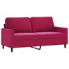 vidaXL Canap&eacute; &agrave; 2 places Rouge bordeaux 140 cm Velours