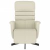 vidaXL Fauteuil inclinable avec repose-pieds cr&egrave;me similicuir