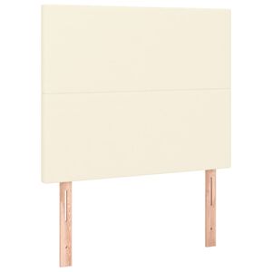 vidaXL T&ecirc;te de lit Cr&egrave;me 80x5x118/128 cm Similicuir