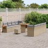 vidaXL Ensemble de canap&eacute; de jardin 11 pcs Beige et Gris clair
