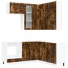 vidaXL Unit&eacute; de cuisine LUCCA 8 pc Ch&ecirc;ne fum&eacute; Bois d'ing&eacute;nierie