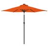 vidaXL Parasol de jardin avec m&acirc;t en acier terre cuite 225x225x212 cm