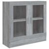 vidaXL Armoire &agrave; vitrine Sonoma gris 82,5x30,5x80 cm Bois d'ing&eacute;nierie