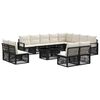 vidaXL Ensemble de canap&eacute; de jardin 13 pc Noir et blanc cr&egrave;me