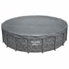Bestway Couverture de piscine &Oslash;5,49 m Rond Polyester Gris