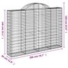 vidaXL Paniers &agrave; gabions arqu&eacute;s 14 pcs 200x30x140/160 cm Fer galvanis&eacute;