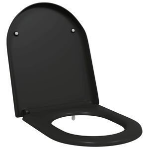 vidaXL Siège de Toilette à Libération Rapide Noir 46.2 x 36 x 4.3 cm