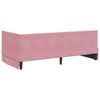 vidaXL Cadre de lit d'angle Rose 90 cm x 200 cm Velours