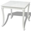 vidaXL Table &agrave; manger 80x80x76 cm blanc brillant