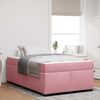 vidaXL Cadre de lit avec matelas Rose 120 x 190 cm tissu