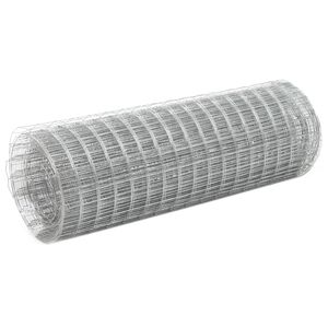 vidaXL Grillage pour voli&egrave;re acier galvanis&eacute; 10x0,5 m argent&eacute;