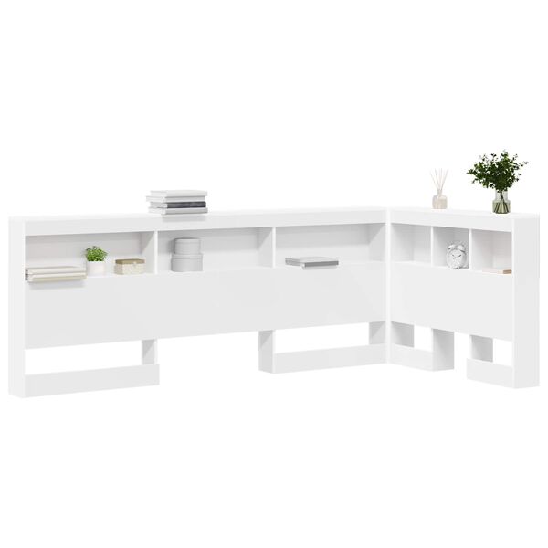 vidaXL T&ecirc;te de lit de rangement Blanc 100 cm Bois d'ing&eacute;nierie