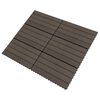 vidaXL Carreaux de terrasse 6 pcs WPC 60x30 cm 1,08 m² Marron foncé