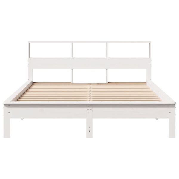 vidaXL Cadre de lit sans matelas blanc 150x200 cm bois de pin massif