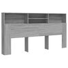 vidaXL Armoire de t&ecirc;te de lit Sonoma gris 200x19x103,5 cm