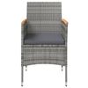 vidaXL Ensemble à manger de jardin et coussins 5pcs Gris/noir
