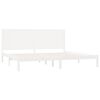 vidaXL Cadre de lit sans matelas blanc 200x200 cm bois massif
