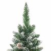 vidaXL Sapin de Noël artificiel mince avec support 180 cm PVC