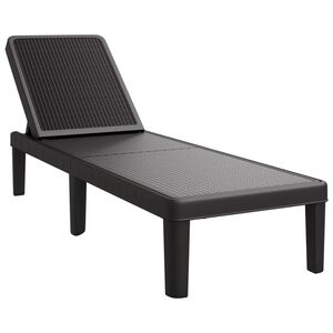 vidaXL Chaise longue r&eacute;glable en hauteur &agrave; 4 positions polypropyl&egrave;ne