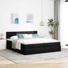VidaXL Cadre de lit ottoman avec matelas noir 200x200cm tissu