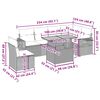 vidaXL Salon de jardin avec coussins 7 pcs beige r&eacute;sine tress&eacute;e