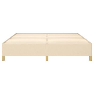 vidaXL Cadre de lit sans matelas crème 180x200 cm tissu