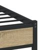 vidaXL Cadre de lit en métal sans matelas chêne sonoma 75x190 cm