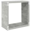 vidaXL &Eacute;tag&egrave;res cube murales 4 pcs Gris b&eacute;ton 30x15x30 cm
