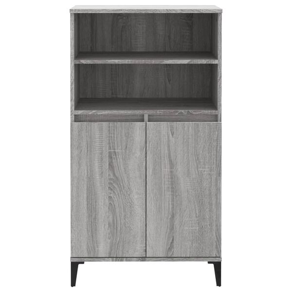 vidaXL Buffet haut Sonoma gris 60x36x110 cm Bois d'ing&eacute;nierie