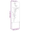 vidaXL &Eacute;cran de confidentialit&eacute; de jardin Floral Argent&eacute; 50 x 140 cm
