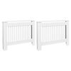 vidaXL Cache-radiateurs 2 pcs blanc bois d'ing&eacute;nierie 112 cm