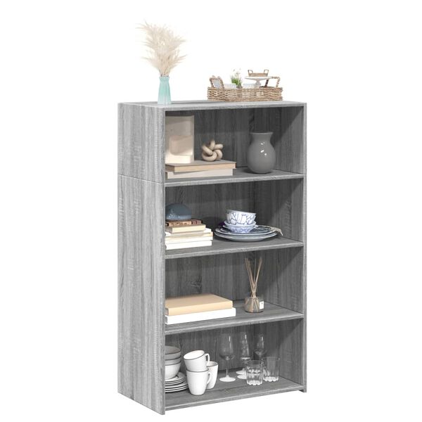vidaXL Buffet haut sonoma gris 70x41x124 cm bois d'ingénierie