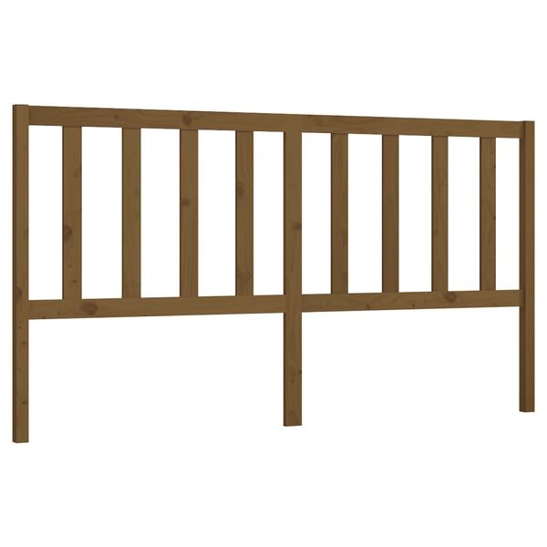 vidaXL T&ecirc;te de lit Marron miel 186x4x100 cm Bois massif de pin