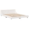 vidaXL Cadre de lit sans matelas blanc 135x190 cm bois de pin massif