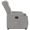 vidaXL Fauteuil inclinable &eacute;lectrique gris nuage tissu
