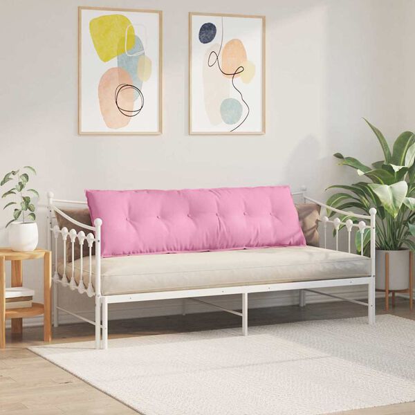 vidaXL Coussin de Dos Rose 160 x 19 x 50 cm tissu