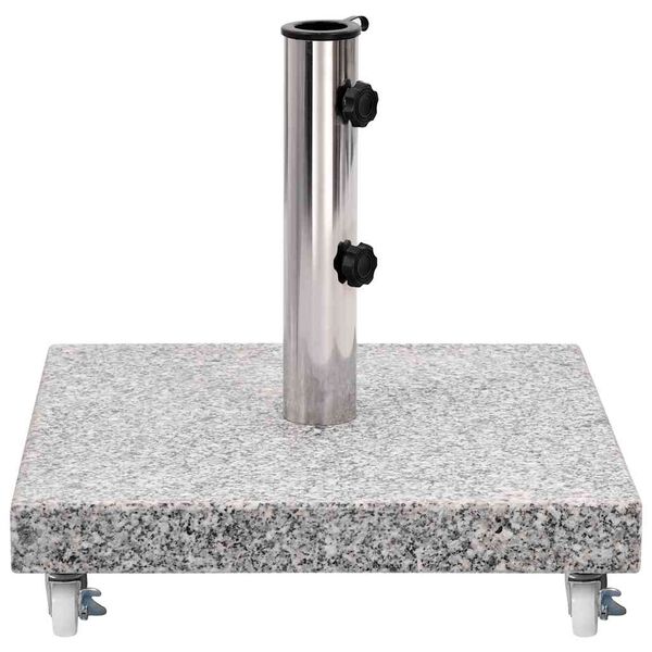 vidaXL Socle de parasol Granite 30 kg Carr&eacute; Gris